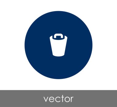 çöp kutusu daire simgesi