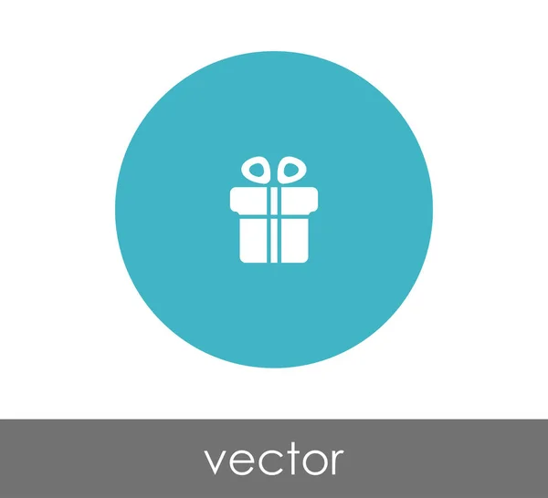 Geschenkkreis-Ikone — Stockvektor