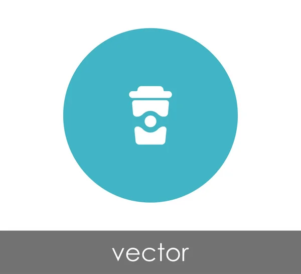 Basura bin círculo icono — Vector de stock