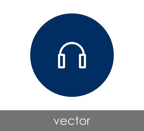 Symbol für Kopfhörer — Stockvektor