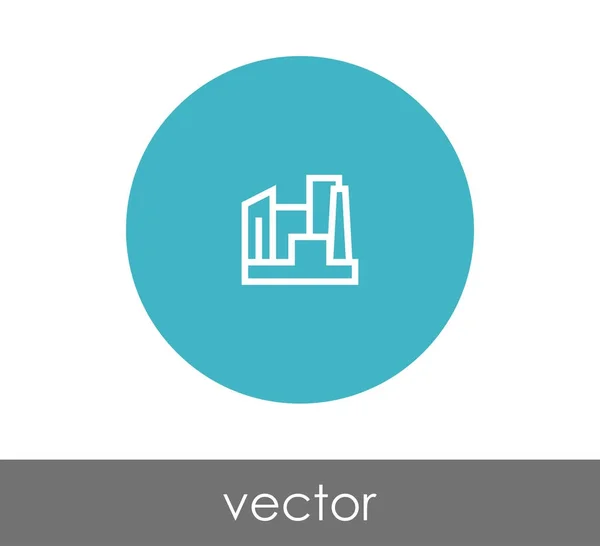 Signo de icono de fábrica — Vector de stock