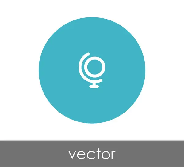 Globo signo icono — Vector de stock