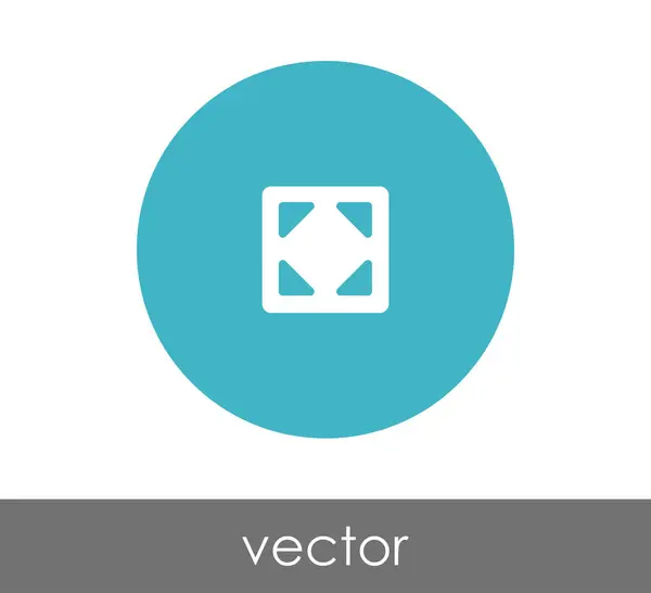 Développer icône en cercle — Image vectorielle
