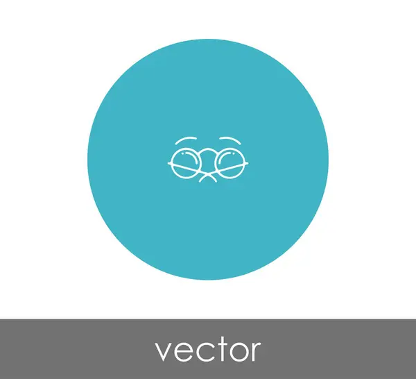Brillenkreissymbol — Stockvektor