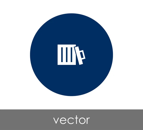 Ikona kruhu koše odpadků — Stockový vektor