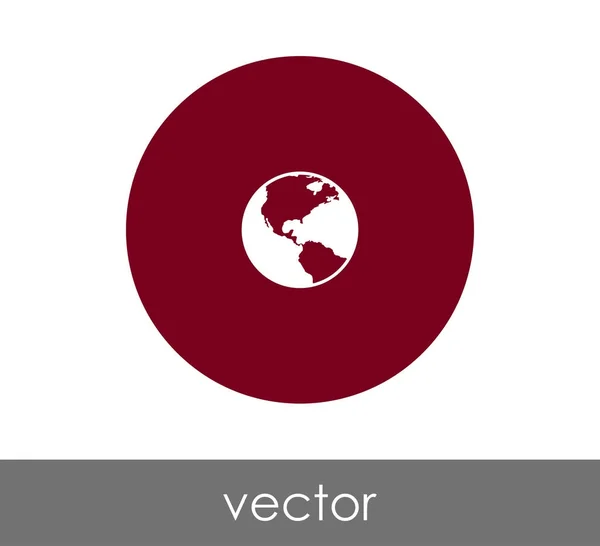 Globe icône signe — Image vectorielle