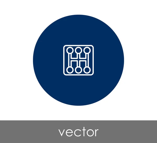 Boîte de vitesses cercle icône — Image vectorielle