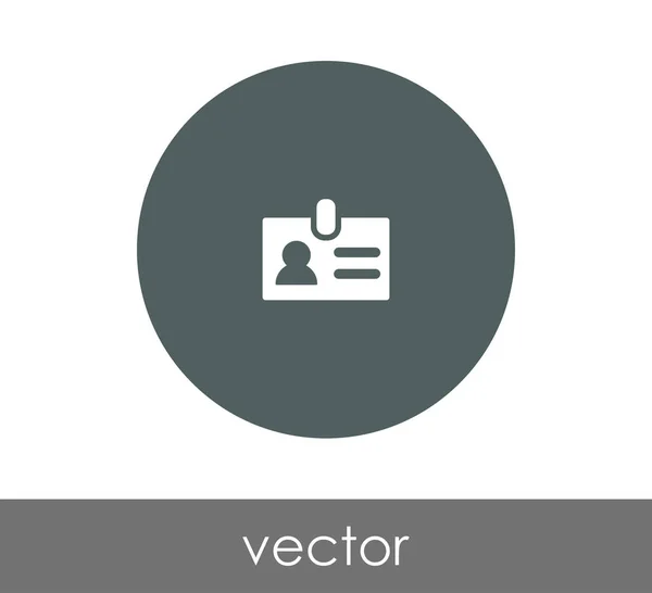 Icono de tarjeta de identificación — Vector de stock