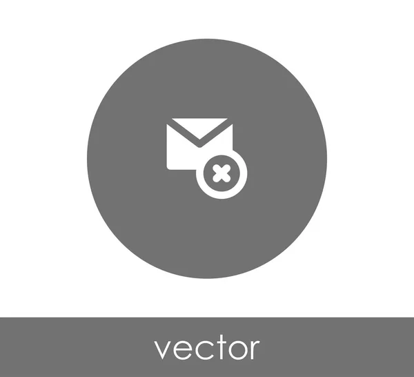 Verwijderen van e-mailpictogram — Stockvector