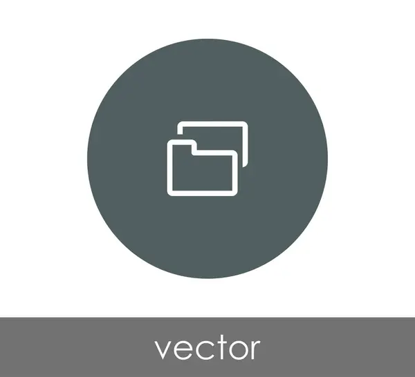 Carpeta redonda icono — Vector de stock