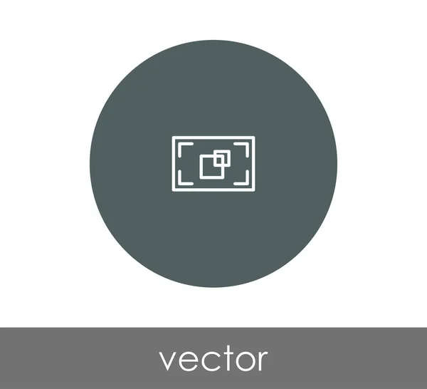 Pictogram van de focus van de camera — Stockvector