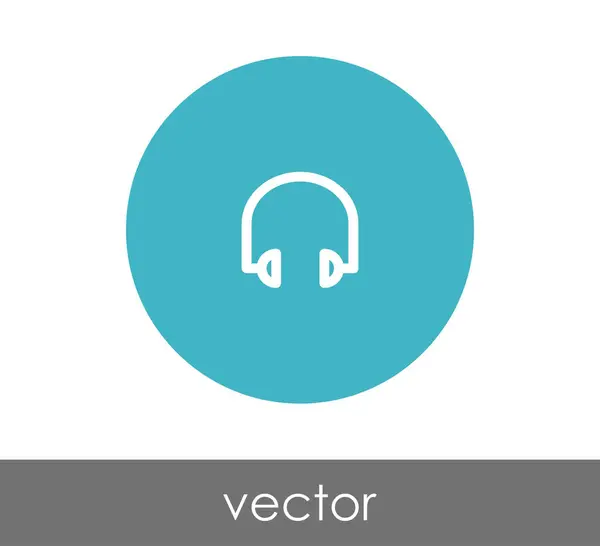Symbol für Kopfhörer — Stockvektor
