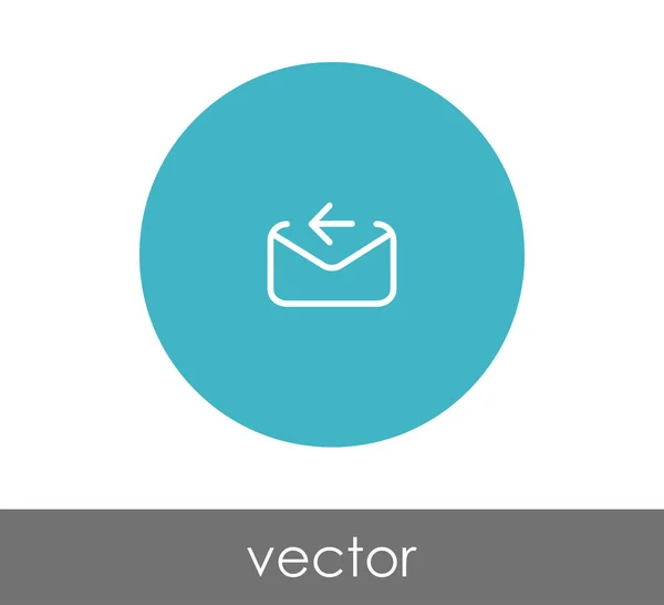 Icono de sobre en círculo — Vector de stock