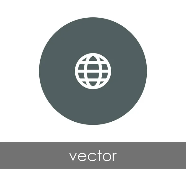 Ícone da web globo — Vetor de Stock