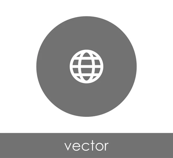 Globo icono web — Vector de stock