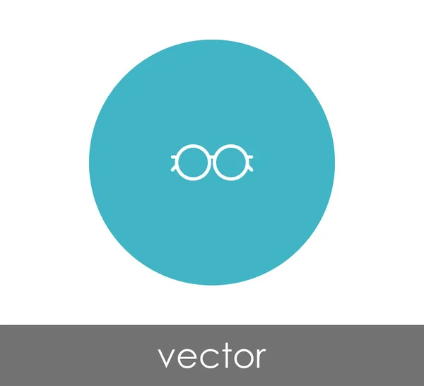 Eyeglasses circle icon — Stock Vector