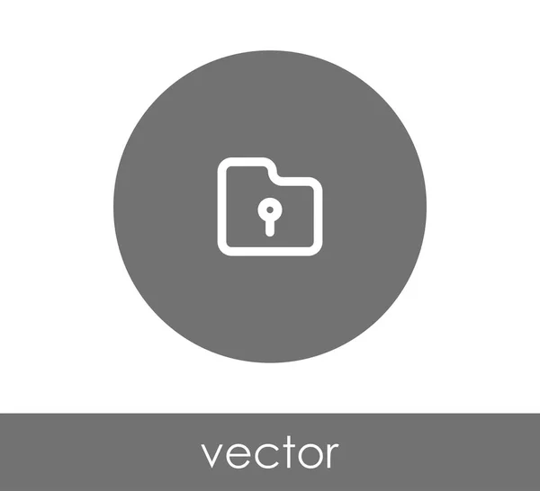 Icono de signo de carpeta — Vector de stock