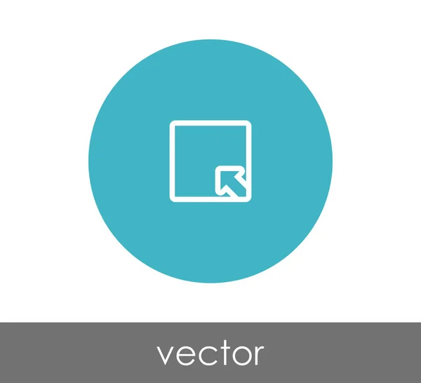 Rozbalte ikonu v kruhu — Stockový vektor