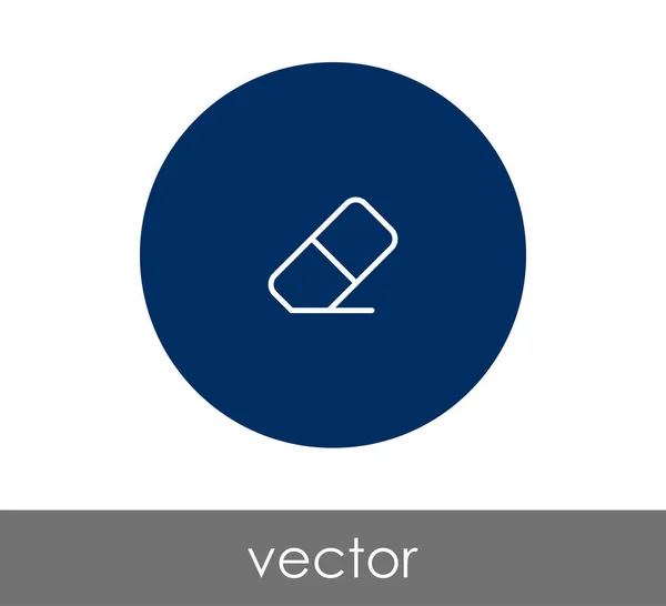 Gomme icône en cercle — Image vectorielle