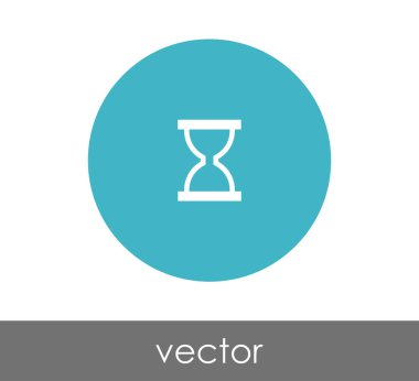 Kum saati simgesi illüstrasyon 