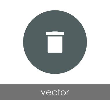 çöp kutusu daire simgesi