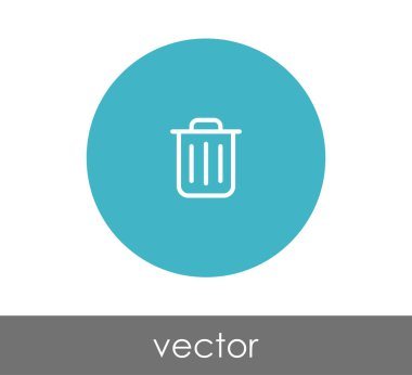 çöp kutusu daire simgesi