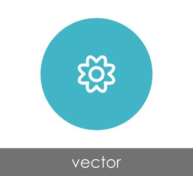 çiçek simgesi illüstrasyon 