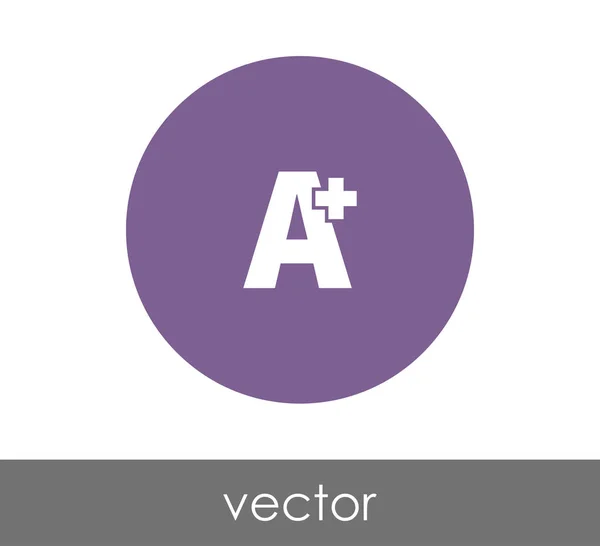 Een plus rang-pictogram — Stockvector