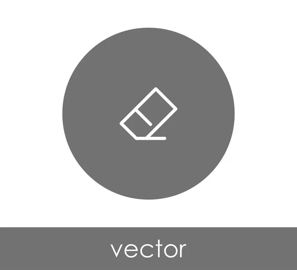 Radír ikonra kör — Stock Vector