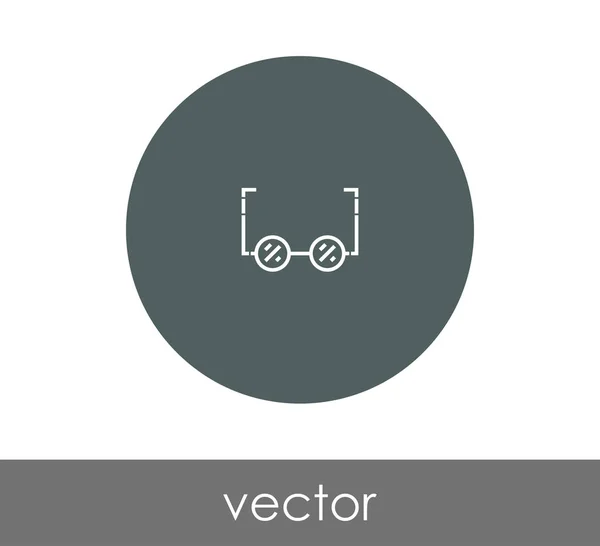 Eyeglasses circle icon — Stock Vector