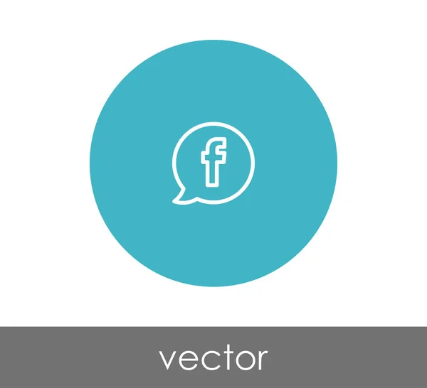 Icono del logo de facebook — Vector de stock