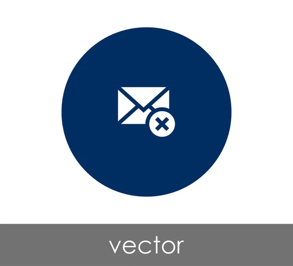 E-Mail-Symbol löschen — Stockvektor