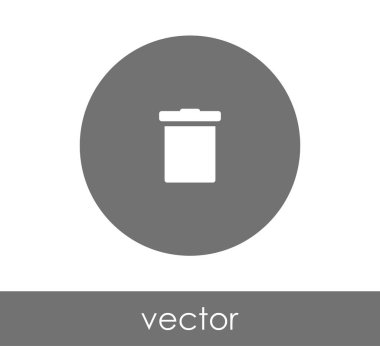 çöp kutusu daire simgesi