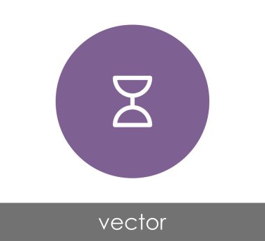 Kum saati simgesi illüstrasyon 