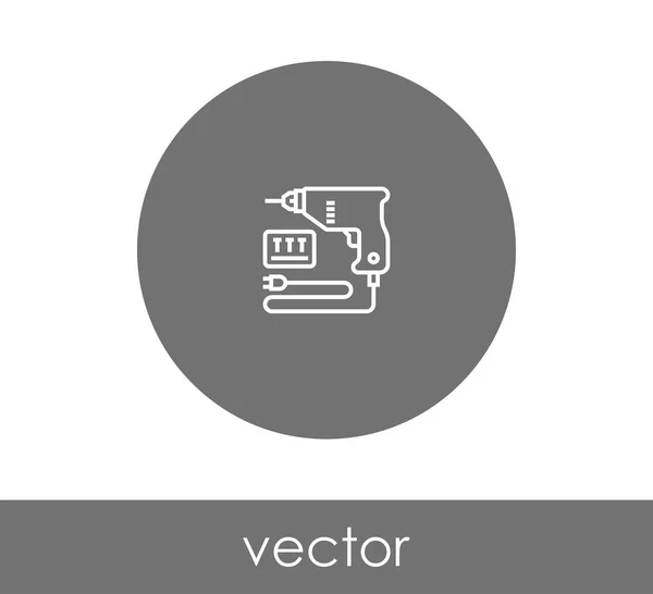 Electric driller icon — Stock Vector