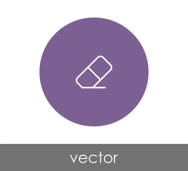 Icono de borrador en círculo — Vector de stock