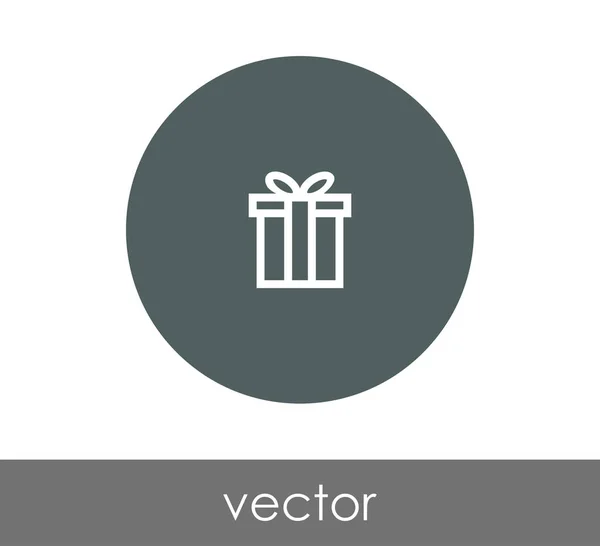 Icône cercle cadeau — Image vectorielle