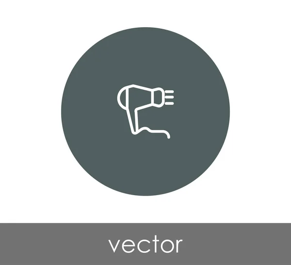 Haartrockner Web-Symbol — Stockvektor