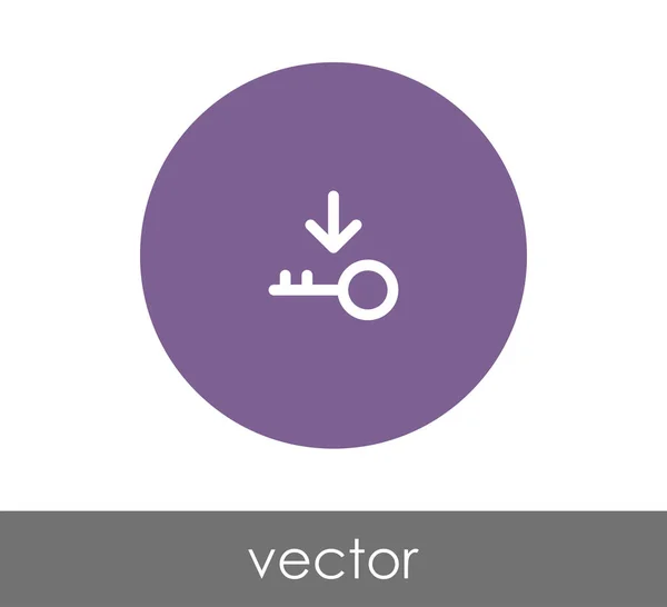 Icono clave ilustración — Vector de stock