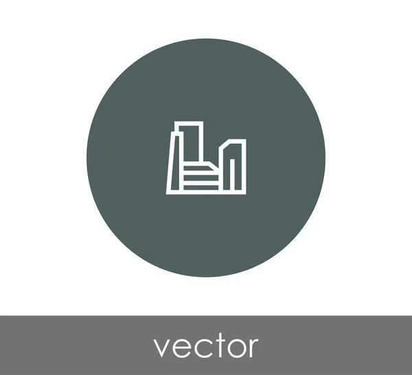 Signo de icono de fábrica — Vector de stock