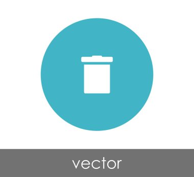 çöp kutusu daire simgesi