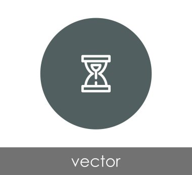 Kum saati simgesi illüstrasyon 