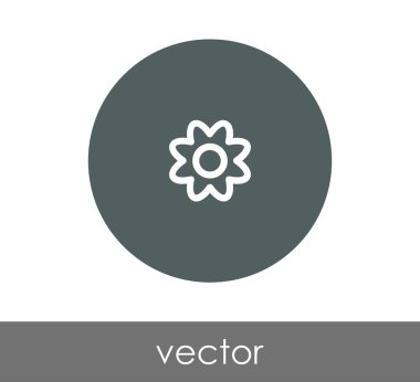 çiçek simgesi illüstrasyon 