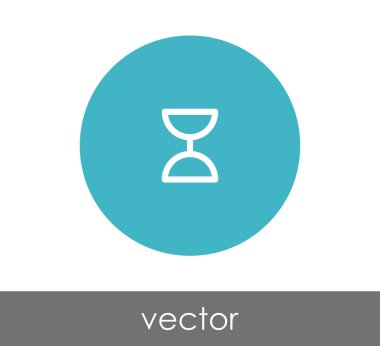 Kum saati simgesi illüstrasyon 