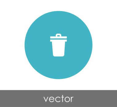 çöp kutusu daire simgesi