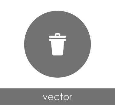 çöp kutusu daire simgesi