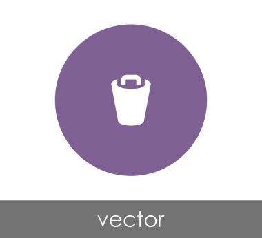 çöp kutusu daire simgesi