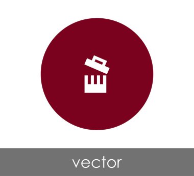 çöp kutusu daire simgesi