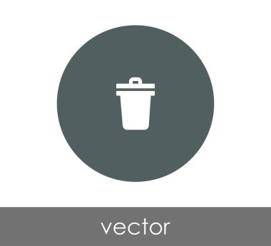 çöp kutusu daire simgesi