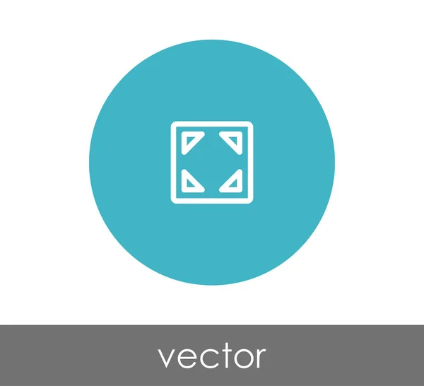 Développer icône en cercle — Image vectorielle